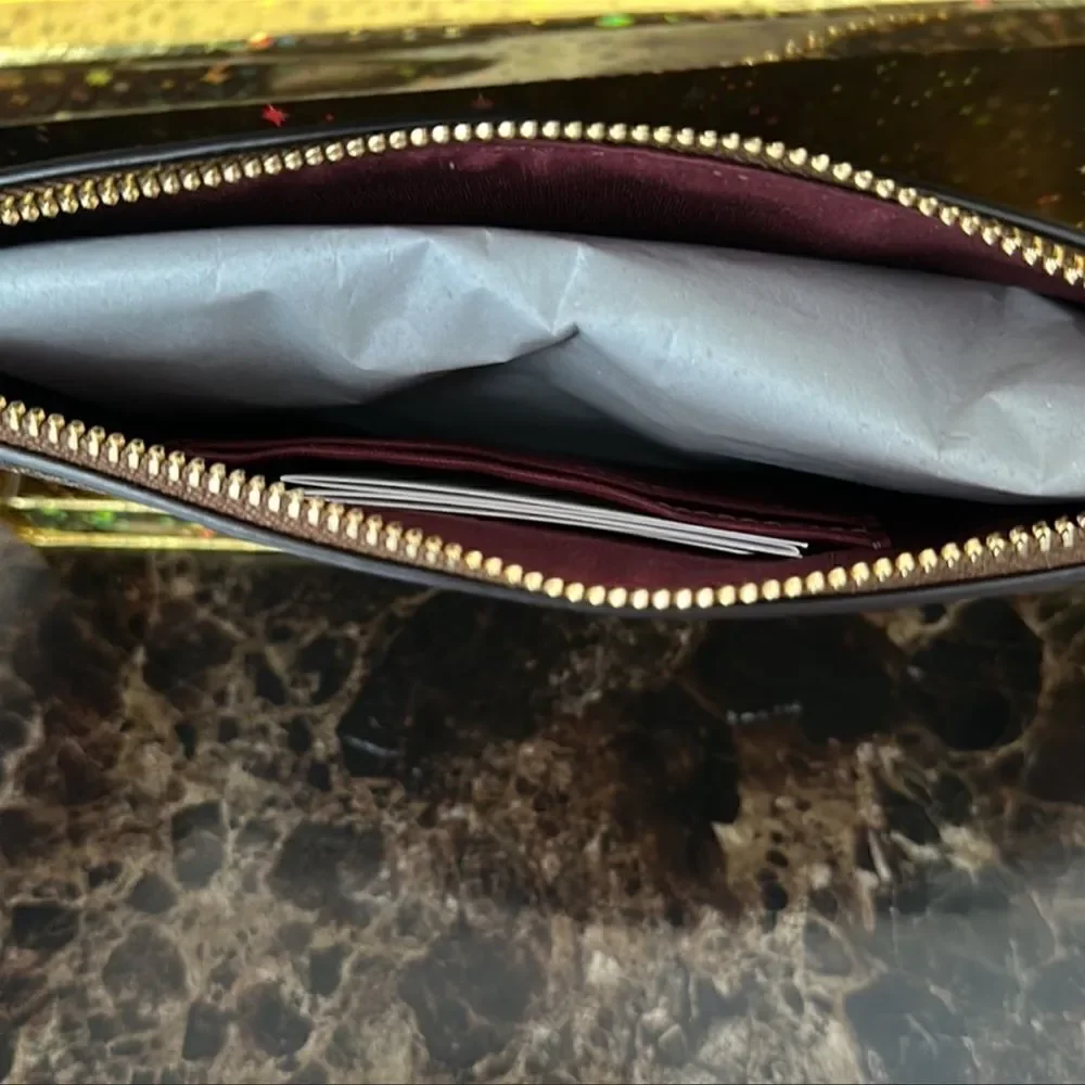Coach Signature Large Wristlet with Charms in a Gift Box